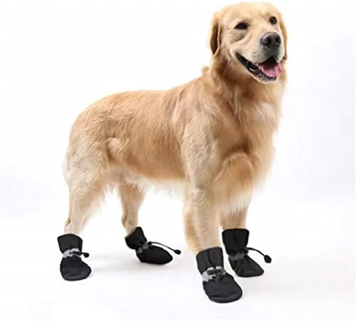 LEPSJGC 4 бр. устойчива на плъзгане обувки за малки кученца, защита за домашни любимци, куче обувки с мека подметка, Зимна количка, Плюшени аксесоари за грижа за крака до