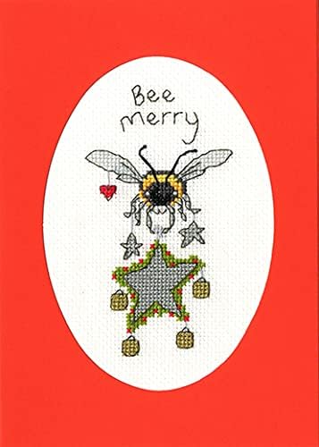 Комплект Коледни Картички За Бродерия На Кръстат Бод С Конци Bothy - Bee Весела