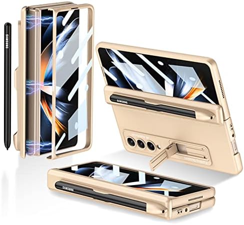Калъф FYTON Galaxy Z Fold4, универсален калъф 4 в 1 Z Fold 4 с притежателя на S Pen + Защита на панти + Стойка +