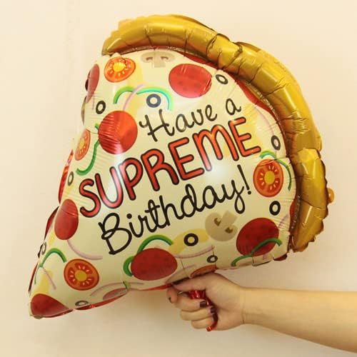 Балон За пица DIWULI - Аксесоари За Парти в чест на рождения Ден на Пица, Украса на Пица, Надуваем Балон За Пица, Балон