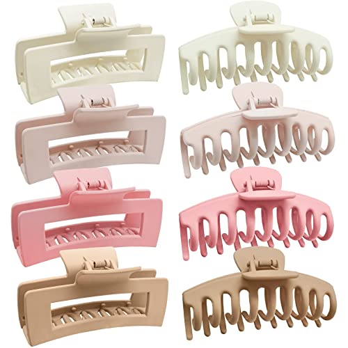 Големи Щипки за коса-нокти за коса NLUS, 8 Опаковки Заколок за коса, за жени и момичета, на 2 Вида Скоби с квадратни