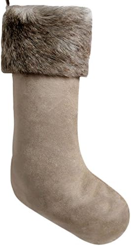 Замшевый Корпус Gireshome Ultra Цвят Каки, Луксозен Коледни Чорапи С Белезници От Изкуствена Кожа, Украса за