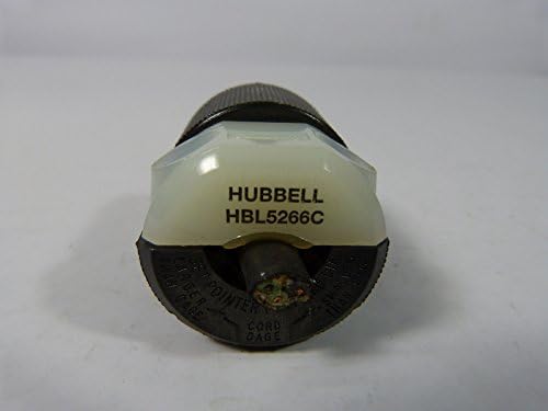 Жак Hubbell HBL5266C, 15 ампера, 125 В, 5-15 P, Черен / Бял