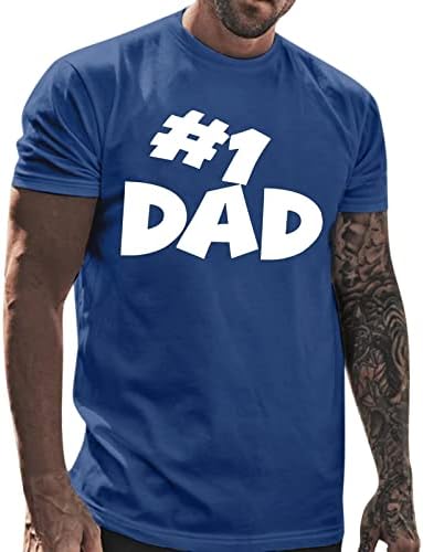 Спортни Ризи за Мъже, Лятна Тениска с ръкав, Блузи с деколтета, Ежедневни тениски с Кръгла Принтом за Бащата, Кратко