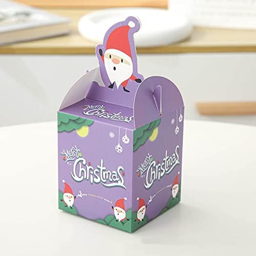 BONAQA Box Коледна книжен подарък кутия за партита, Подарък кутия в навечерието на Коледа, за да изберете броя, Контролирайте разходите за баща на детето си (лилаво, един