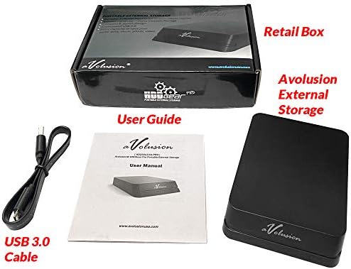 Преносим външен слот твърд диск Avolusion Mini HDDGear 750gb USB 3.0 (съвместим с Xbox One, предварително форматиран)