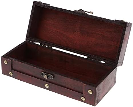 Кутия за съхранение на заколок LDCHNH, кутия за съхранение на заколок в старинен ретро стил, дървена кутия за колие,