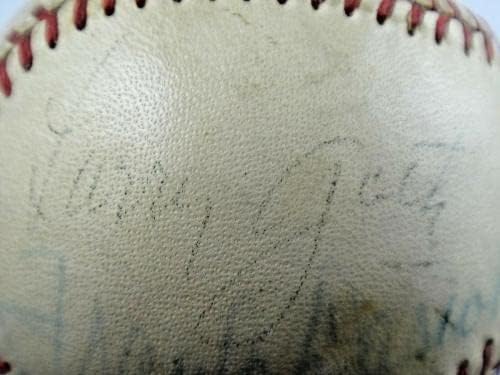 Лари Гьоц Франк Дасколи Подписа Официален договор с NL Baseball Двама Известни съдия - Бейзболни топки С автографи