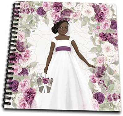 Триизмерна афроамериканская Цвети с Лилави Рози и Эвкалиптом - Книги за рисуване (db_355849_1)