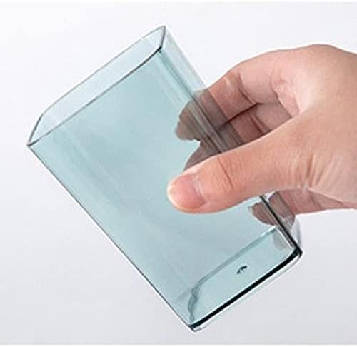 LLDHWX Прозрачна чаша вода за уста домашна чаша за миене на зъбите пластмасов творчески, богат на функции индивидуалност