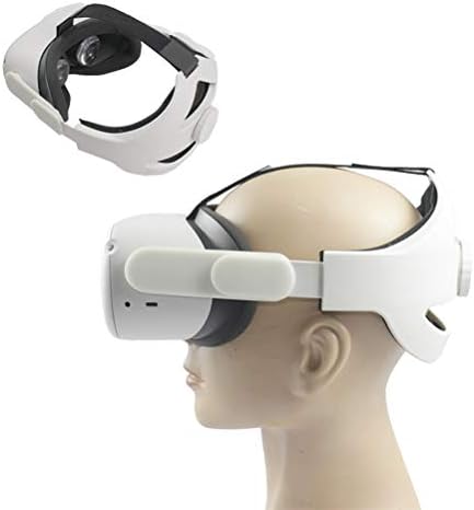 Преносимото Главоболие Каишка Mrisata, Съвместим с Oculus Quest 2VR, Намалява Налягането в главата, Удобна лента за глава, Аксесоари