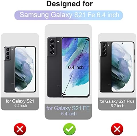 Калъф Yeriyerr за Samsung Galaxy S21 Fe Калъф-портфейл, Магнитен флип калъф от изкуствена кожа с притежателите на карти