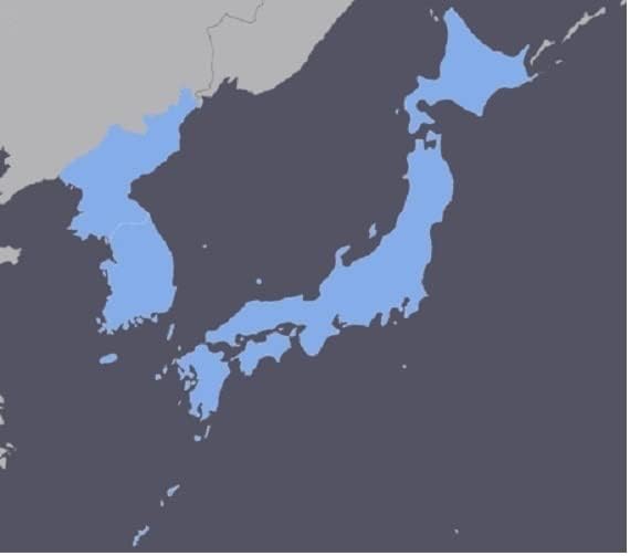 GPS-карта на Япония, Корея 2023 за устройства на Garmin