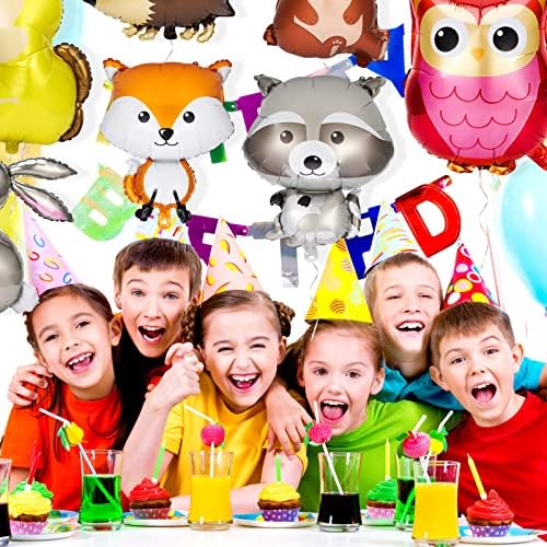 SUSSURRO 7 Бр. Балони с горски животни, Балони за Сафари в Джунглата, Украса За парти, Рожден Ден, Балони, за Душата на Детето,