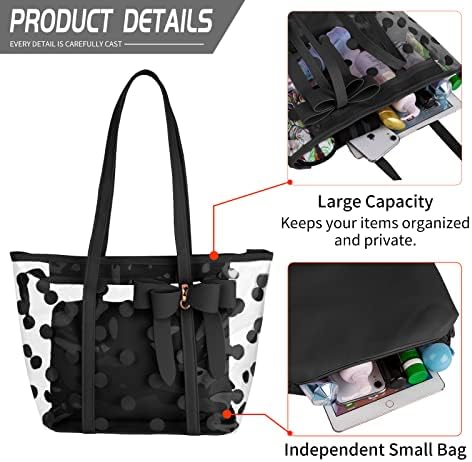 Дамски водоустойчив прозрачни чанти-тоут от PVC, чанта през рамо, плажна чанта, работна чанта за пазаруване