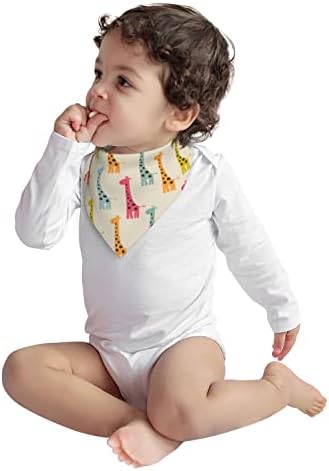 Augenstern Памучни Бебешки Лигавници Цветен Жираф Happy Baby Кърпа Лигавници За Никнене На Млечни Зъби Хранително-Вкусовата