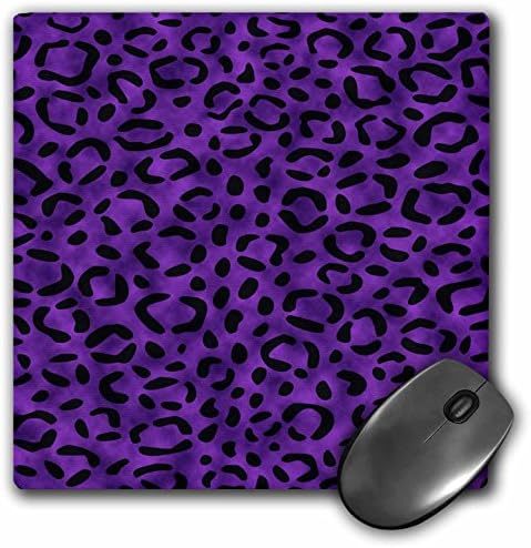 Подложка за мишка 3dRose LLC 8 x 8 x 0,25 инча, лилаво с леопардовым принтом (mp_32507_1)