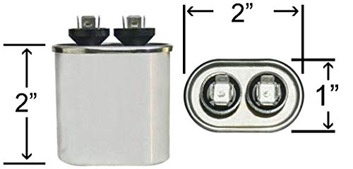Овална кондензатор ClimaTek - подходяща за носител на HC90AA007 | 7,5 icf MFD 370/440 Волта променлив ток
