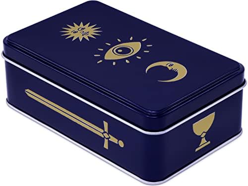 Кутия за съхранение на Карти Таро ДАНТАН, Метален Калъф за съхранение на Карти Таро, Лидице Кутия за Тестето Таро на Райдър-Уэйта-Смит