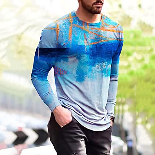 2022 Хелоуин Мъжки Блузи Мъжка Мода Ретро Спорт Фитнес на Открито 3D Тениска С Цифрово Принтом Облекло За Бягане за Мъже