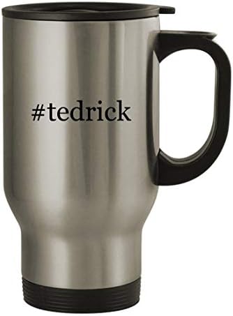 Подарък дрънкулки #tedrick - Пътна Кафеена Чаша с Хэштегом от Неръждаема Стомана с тегло 14 грама, Сребрист