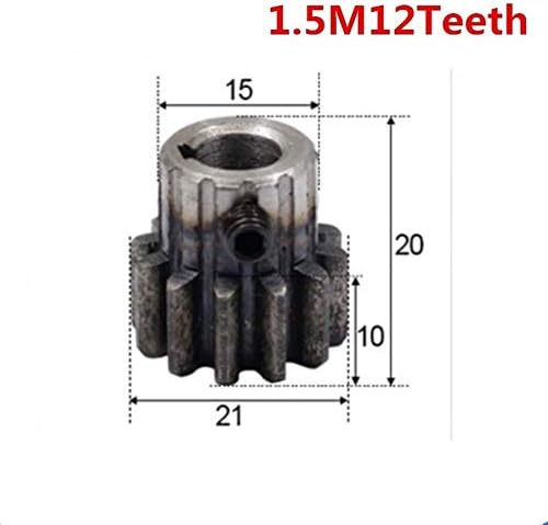 Индустриална скоростна XMEIFEITS 2 бр. Зъбни Изкривен цилиндрична скоростна 1,5 М 12 Т 1,5 министерството на отбраната Зъбни рейка, 12 Зъбите Диаметър 6/8 мм Цилиндрична скоро