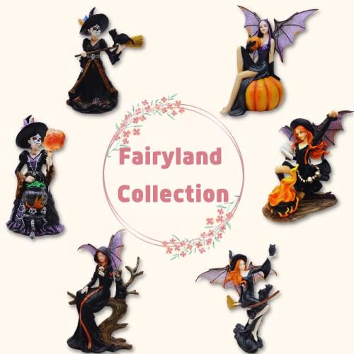 Колекция Comfy Hour Fairyland, 8-Инчов Фигурка на Тъмна Магия Вещици, Езда на Вълшебната Метла, Подарък на тема Хелоуин, Украса