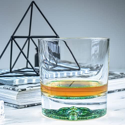 Greenline Стоки Wolf Decor Чаши за уиски във форма на чаша с камъни (комплект от 2 броя) - 10 унции - Декор