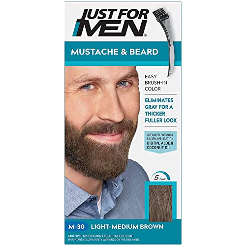 САМО ЗА МЪЖЕ цветен гел за мустаците и брадата M-30 светло-средно-кафяв цвят, 1 парче (опаковка от 5 броя)