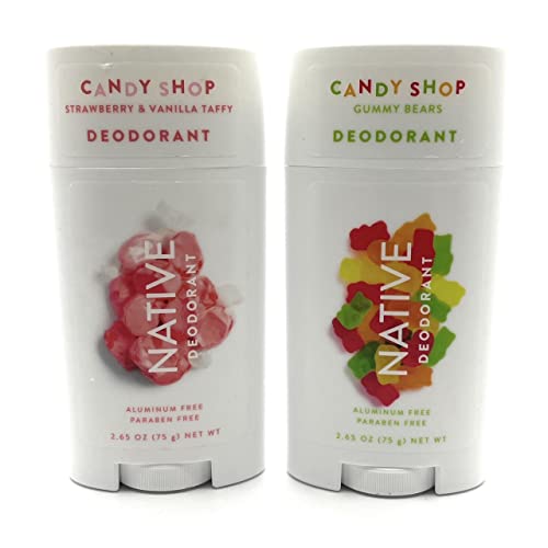 Набор от дезодоранти Candy Shop Native включва 1 мармеладным мишкам (2,65 унция) и ягоди с ванилия (2,65 унция).
