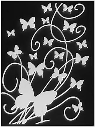 Пластмасова папка за релеф PUPUZAO (4-1/8 x 5-13/16 инча |Пеперуди) Хартиени Изделия Пластмасови Текстурирани-важните