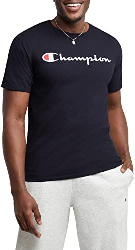 Мъжки t-shirt Champion, Памучен Мъжка тениска с кръгло деколте в средна категория, тениска за мъже (обл. Или