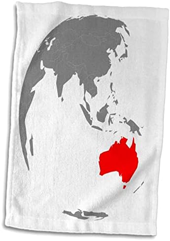 Кърпи 3dRose Florene Décor II - Австралия в червено (twl-50175-1)