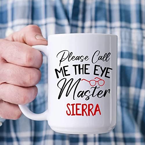Персонализирана Чаша Please Call Me The Eye Master - Подарък за оптометриста - Чаша за оптометриста на поръчка от името на Подаръци