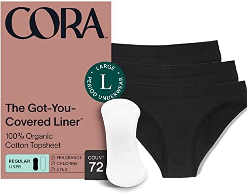 Дамски бикини от ултра-тънък памук Cora (New Organic 72) + Оригинално бельо (голям размер на 3 опаковки)
