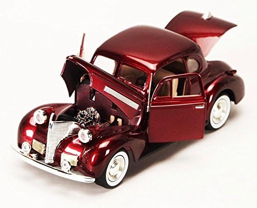 1939 Chevy Coupe, Бордо - Motormax 73247 -1/24 Мащабна Molded модел Играчка за кола за деца-унисекс