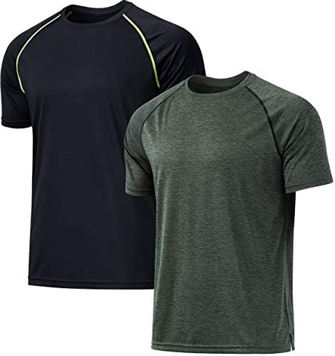TSLA 1 или 2 Опаковки на Мъжките Ризи За тренировки и тичане, Тениски Dry Fit, Абсорбиращи Влагата, Спортни Ризи с къс ръкав