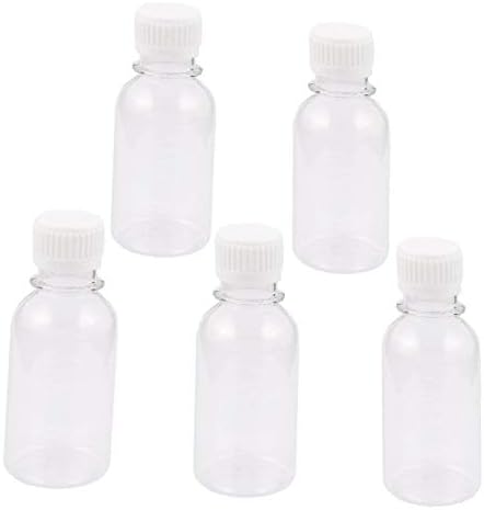 X-DREE 5шт 100 мл Прозрачен Пластмасов Лаборатория за бутилка с природата за химическа градуировки Бутилка за проба