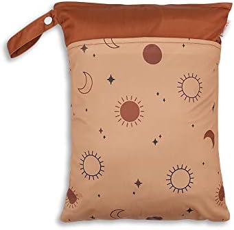 Мокри и Сухи пакети MOMIGO за детски Филтър Памперси (Rainbow & Sun) - Чанта за молокоотсоса - Чанта-тоут за бебешки Пелени