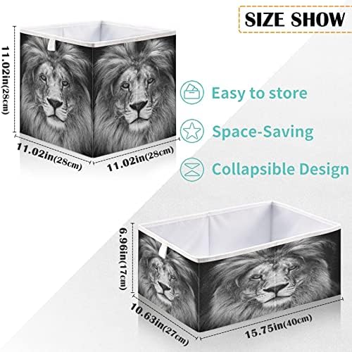 Кошница за шкаф visesunny, Стръмни Кутии за съхранение на животни като Лъв, Тъканни Кошница за Организиране на