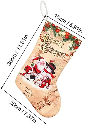 Персонални Коледни Чорапи, включително Детски на Дядо Снеговиком в Техниката на Бродерия за Семейни Тържества, Коледни