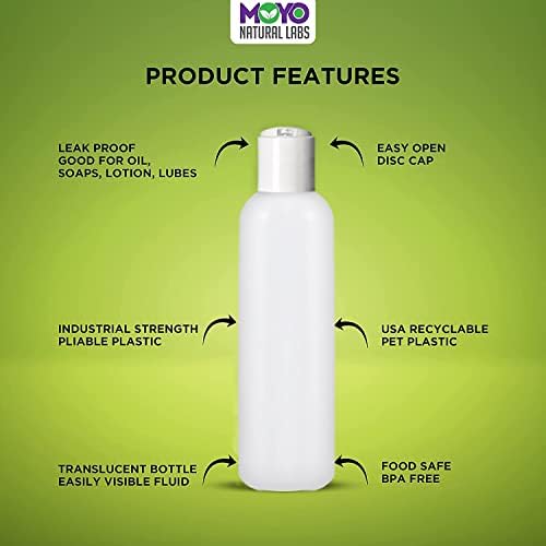 Пътни бутилка MoYo Natural Labs по 2 грама, Одобрени от TSA Празни Пътни контейнери с Дискови Капаци, Сжимаемый Пластмасова