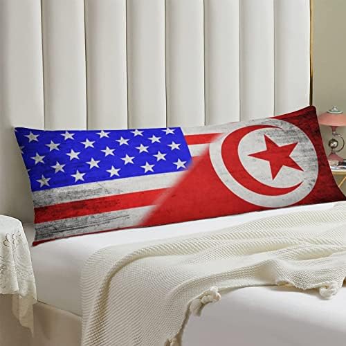 Калъфки за тяло със знамената на САЩ и Тунис, Калъфки за възглавници от Полиестер, Възглавница на Тайния цип