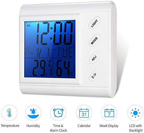 UXZDX CUJUX LCD Дигитален Термометър-Влагомер за помещения при Стайна Температура, машина за висока точност