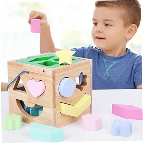 Toyvian 1 Комплект Дървени строителни блокове за деца, Забавни играчки за деца, Играчки за деца, Подходящи за