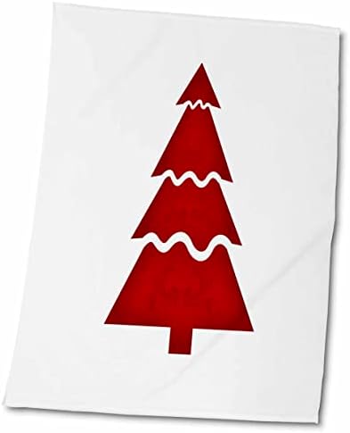 Триизмерна Коледна елха в разрез с орнаменти разговор, червени кърпи (twl-181952-3)