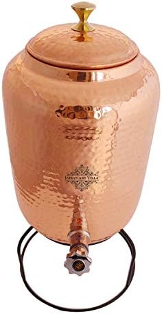 Меден Чайник за вода с Кованым дизайн Indian Art Villa с Поставка, Уреди за съхраняване, размерът на -405 грама