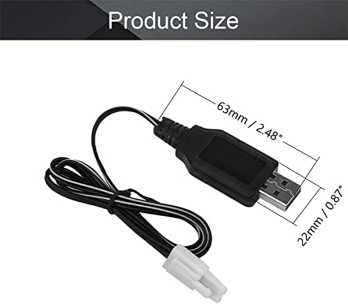Изберете EL-2Т Обратната USB-Кабел за зареждане Радиоуправляемого колата 4,8 V 250mA Ni-MH Ni-CD Батерия, 1 бр.