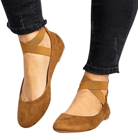 Дамски ежедневни сандали, Класически Дамски Ежедневни обувки без закопчалка на равна подметка с каишка на щиколотке