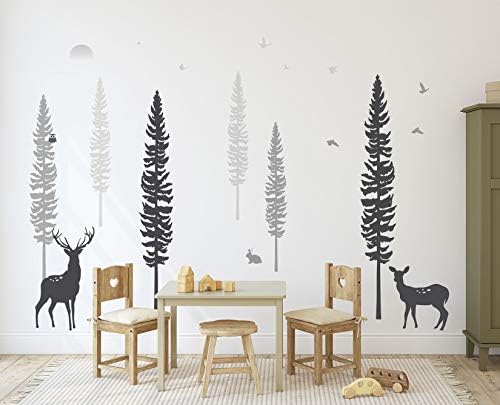 Декор За детска Стая TIMBER ARTBOX Woodland – Стикери за стени в стил Бор в Приказната гора Тема с Животни,
